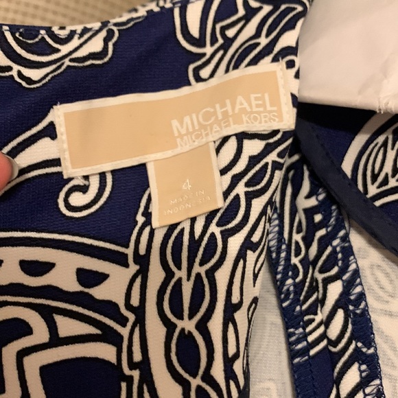 Michael Kors paisley blue flare dress - Picture 5 of 7
